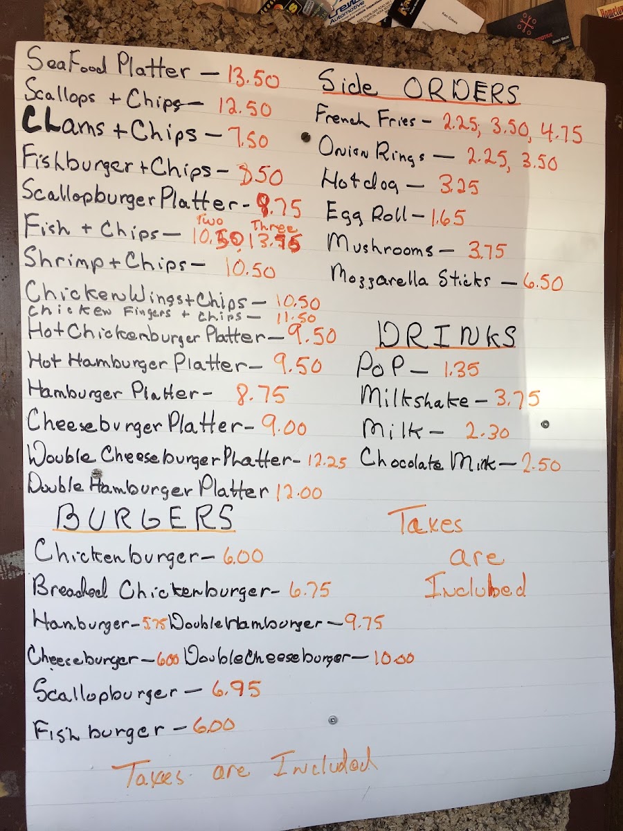 Ceilidh Drive In Photo Menu 5