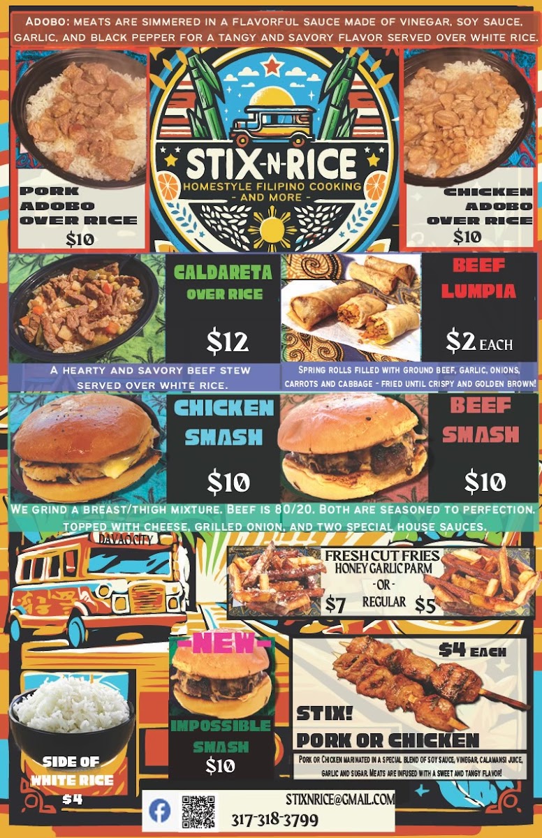 Stix N Rice / Food Truck Photo Menu 1
