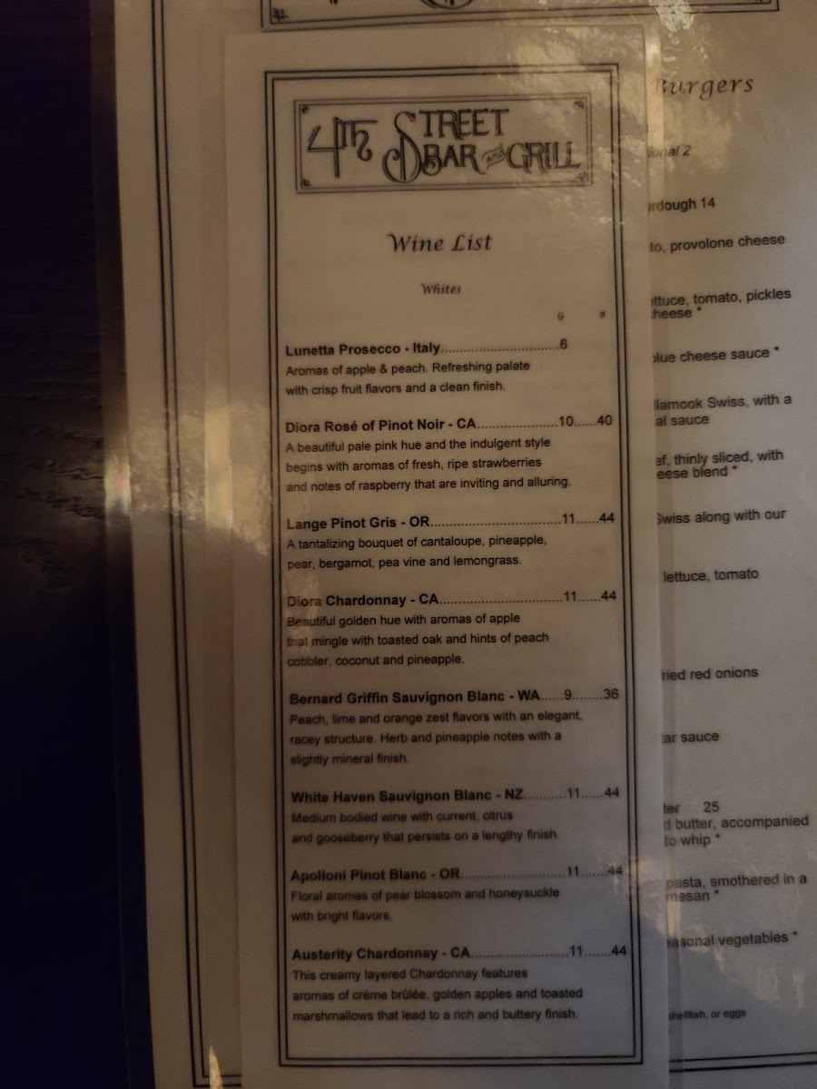 4th Street Bar and Grill Photo Menu 4