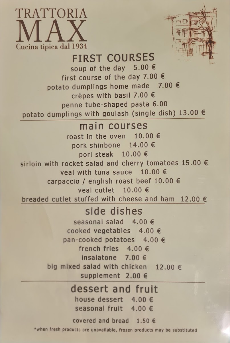 Trattoria Max Trieste Photo Menu 3