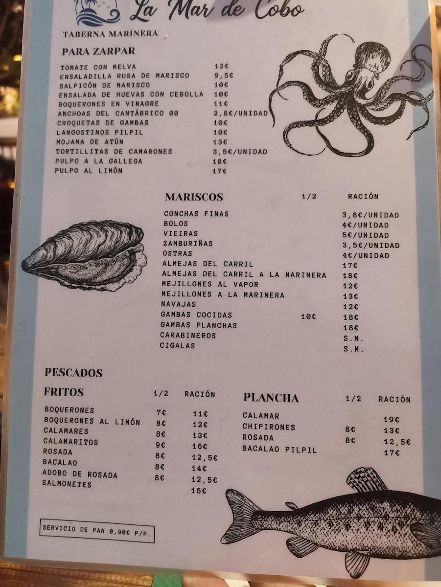 La Mar de Cobo Photo Menu 2