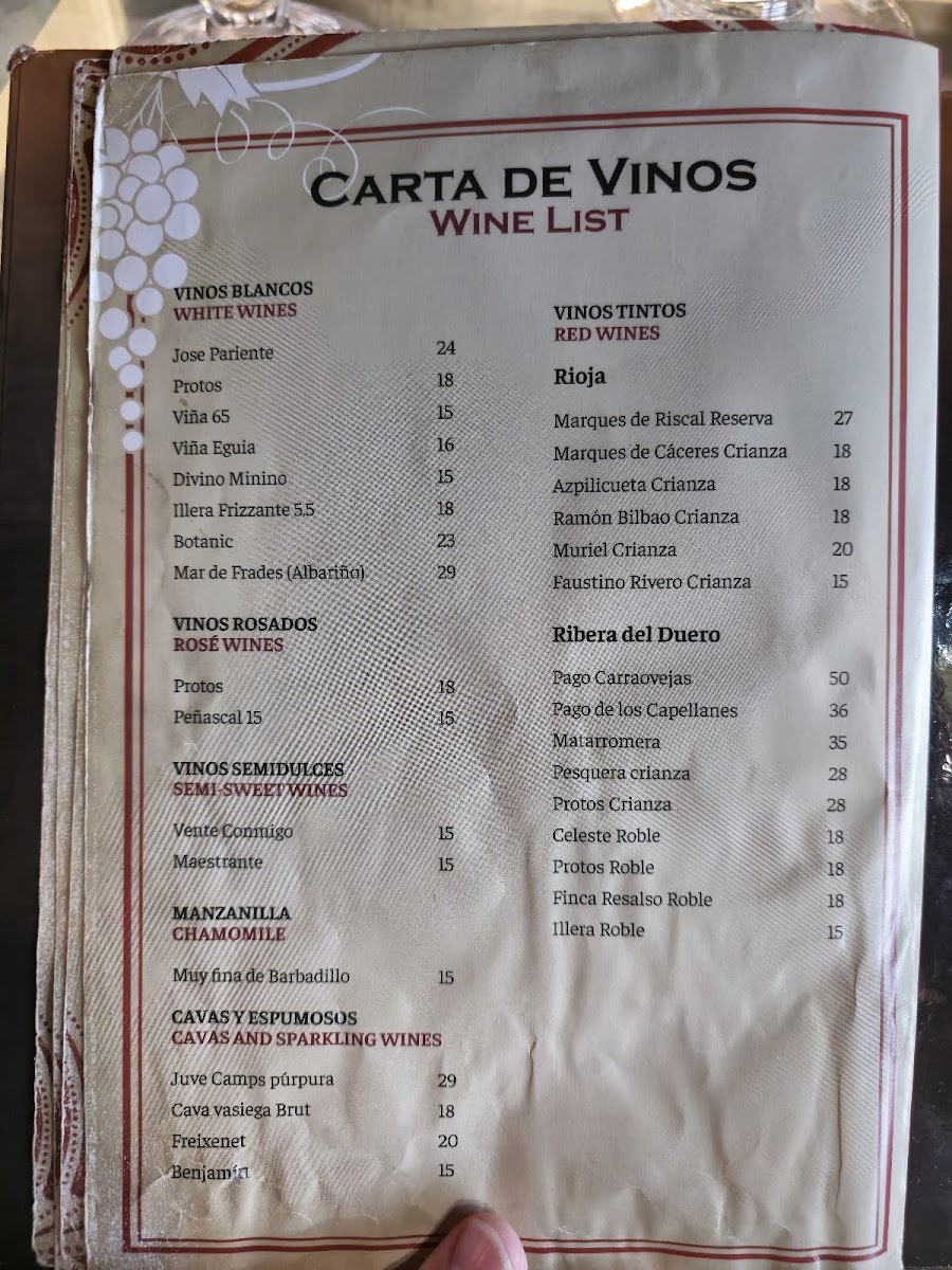 La Mar de Cobo Photo Menu 3
