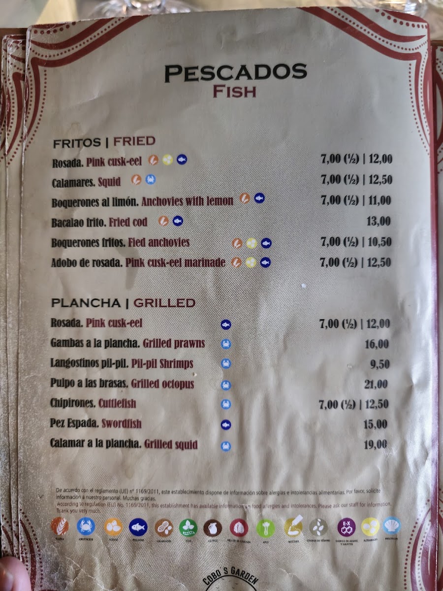 La Mar de Cobo Photo Menu 5