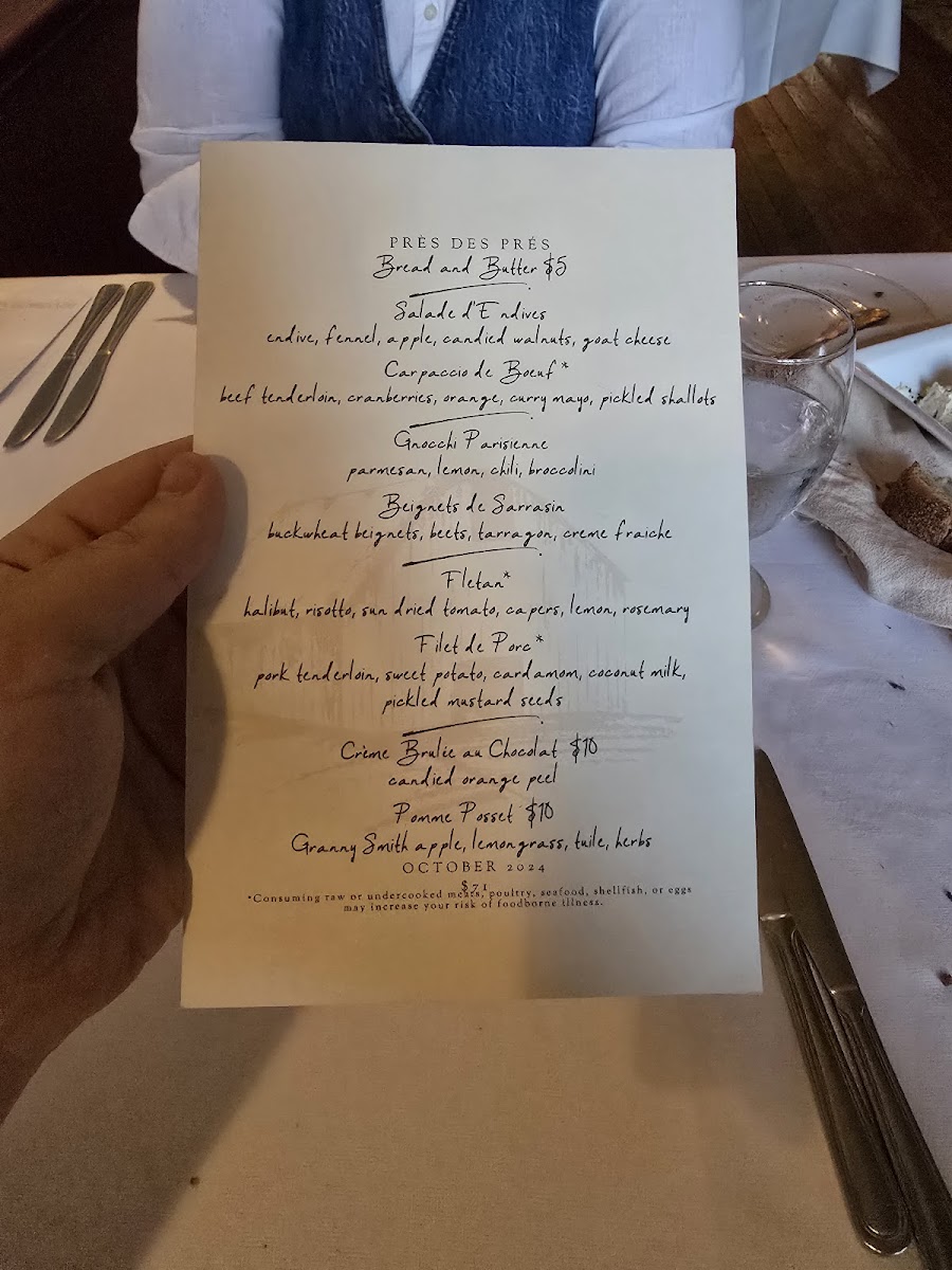 Près Des Prés - French Fine Dining Photo Menu 3