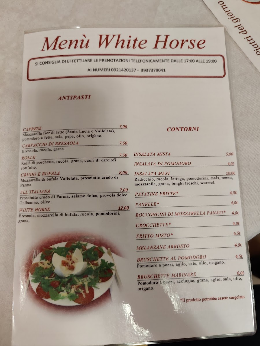 White Horse Photo Menu 10