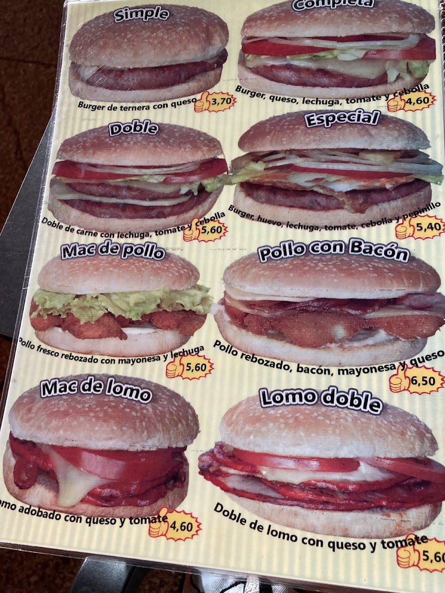 Hamburguesería MacBurger Photo Menu 2