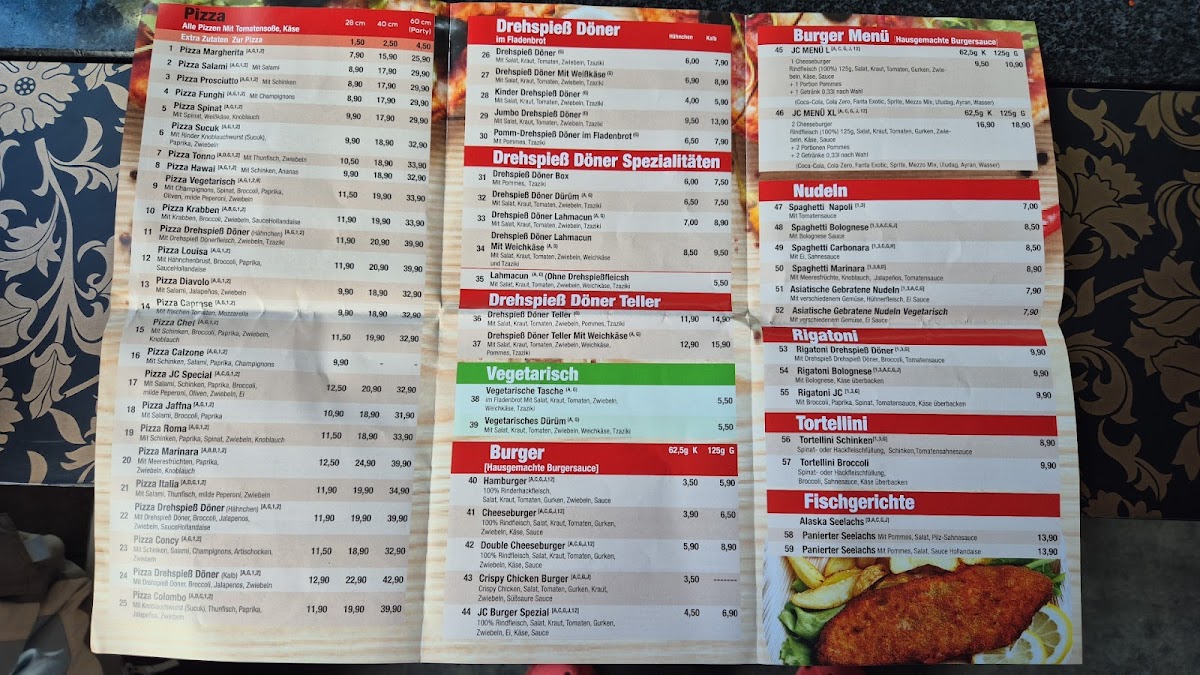 JC Grill Photo Menu 1