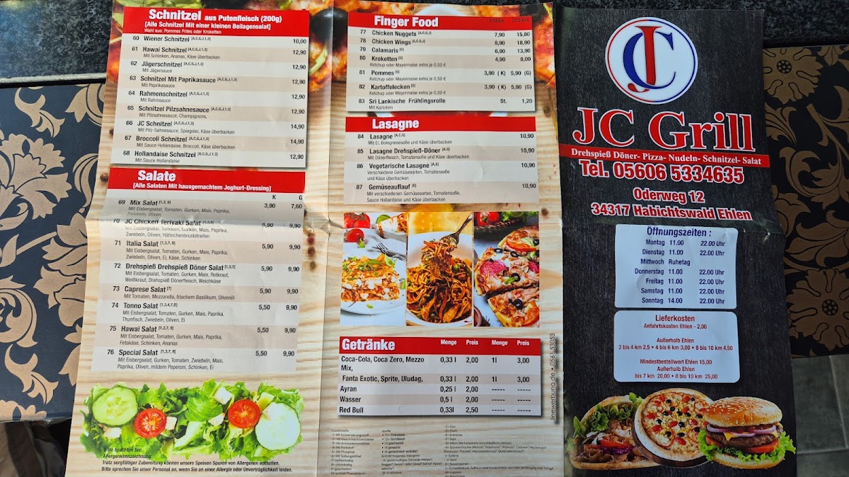 JC Grill Photo Menu 2