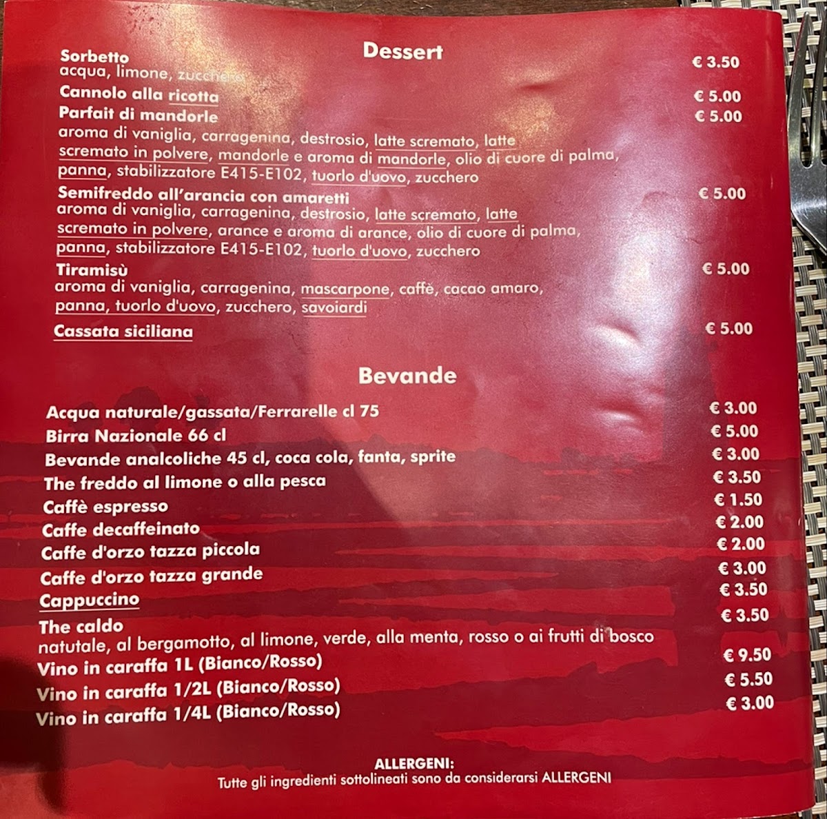 La Bettolaccia Photo Menu 4