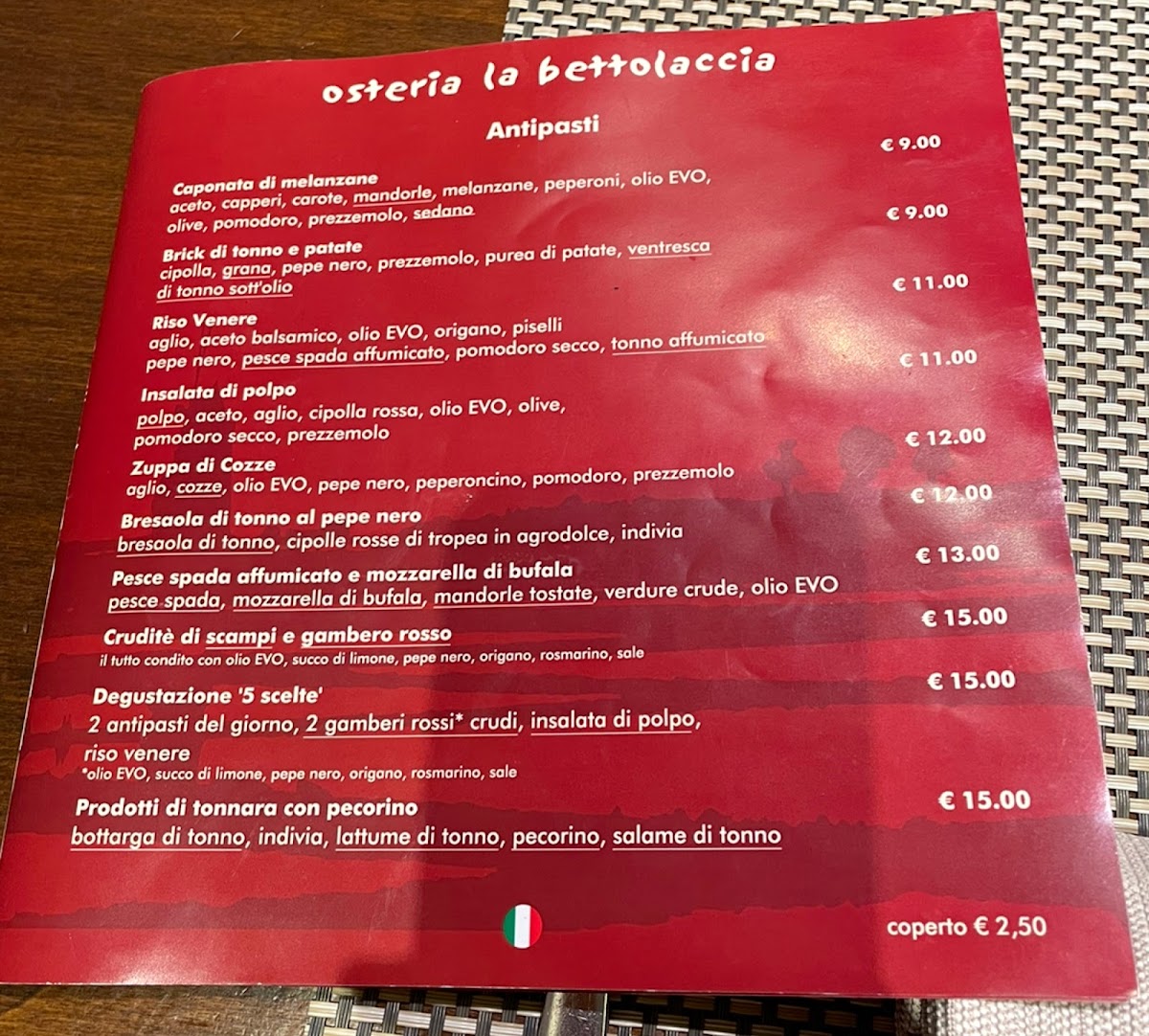 La Bettolaccia Photo Menu 6
