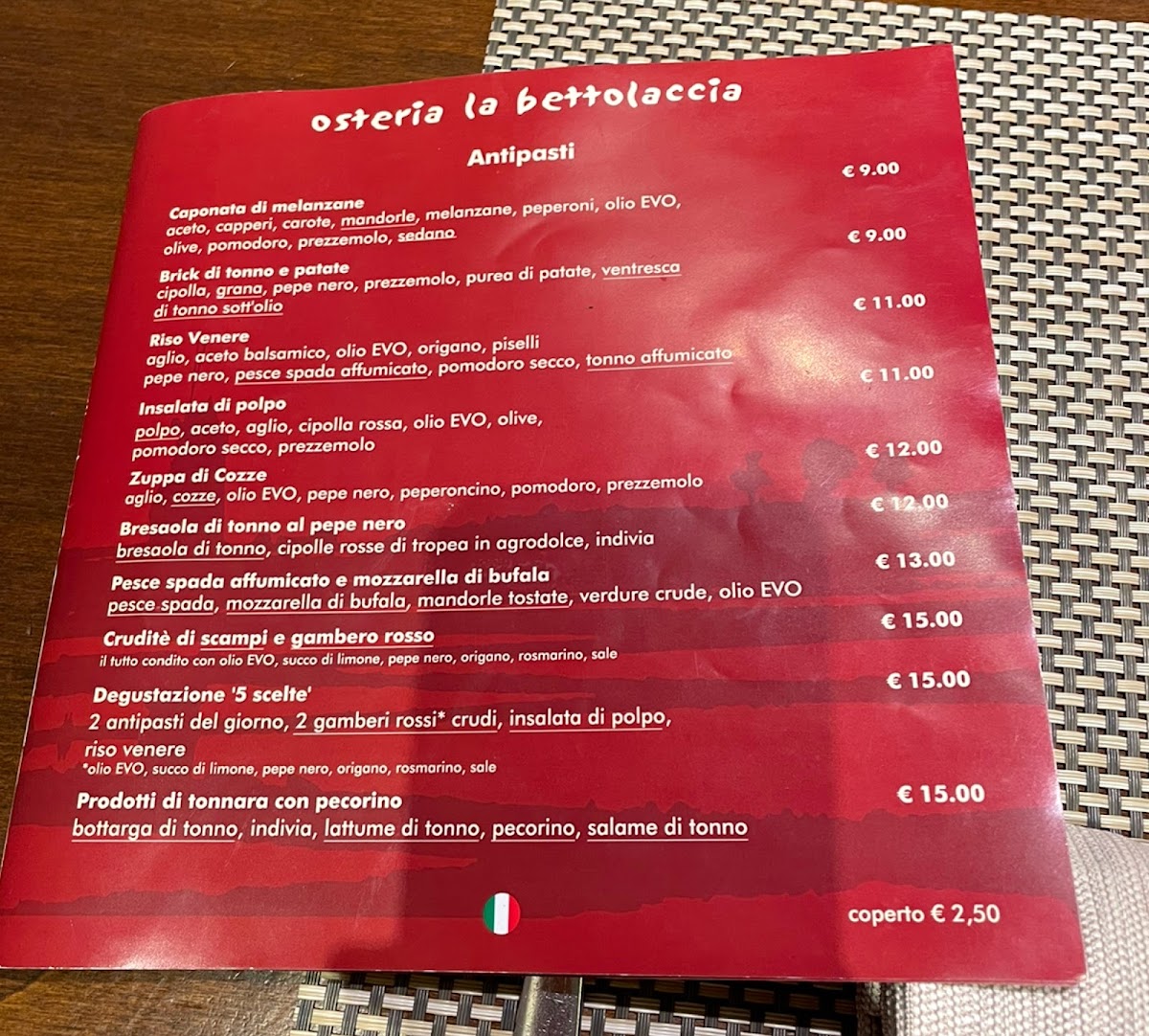 La Bettolaccia Photo Menu 8