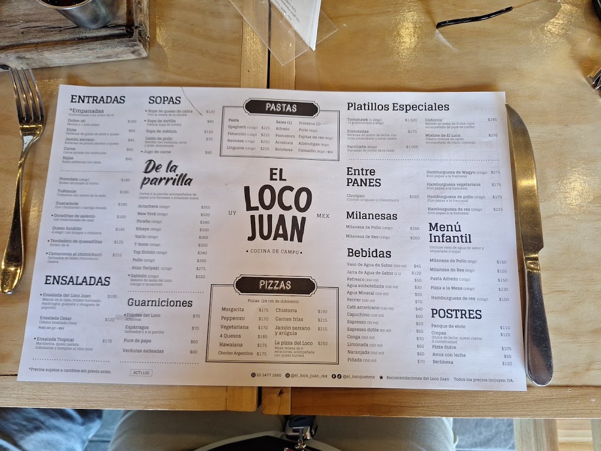 El Loco Juan Photo Menu 4