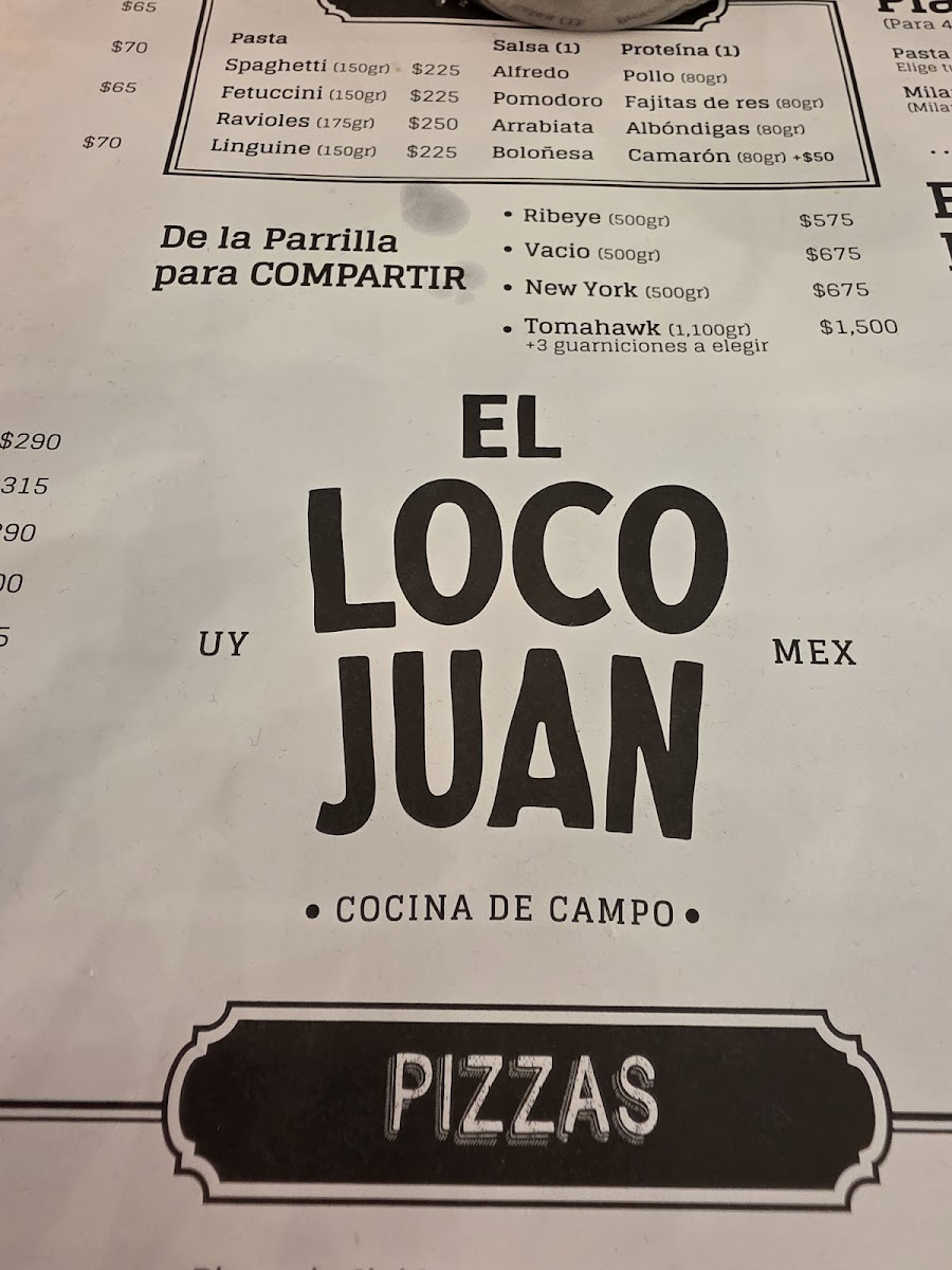 El Loco Juan Photo Menu 5