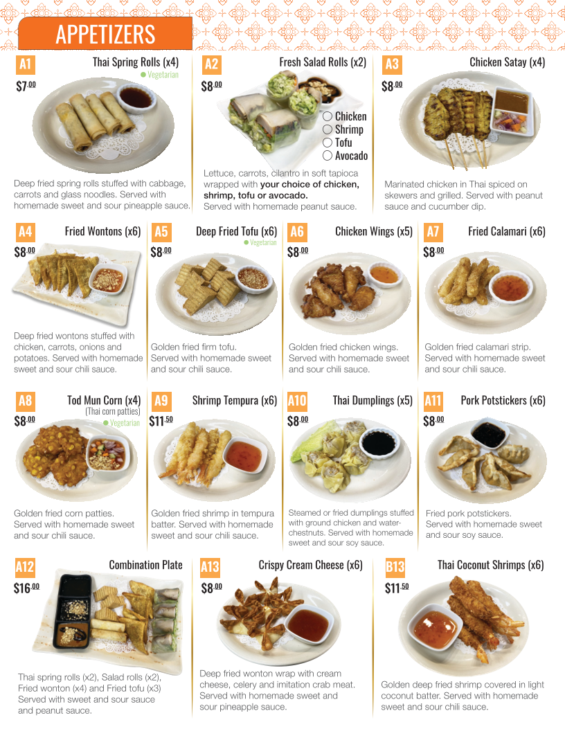 Nisa's Thai Kitchen Photo Menu 4
