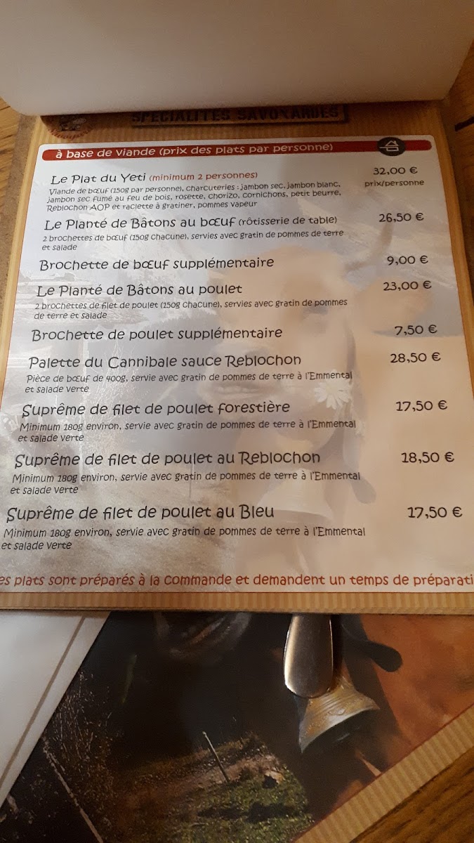 Le Chaudron Savoyard Photo Menu 10