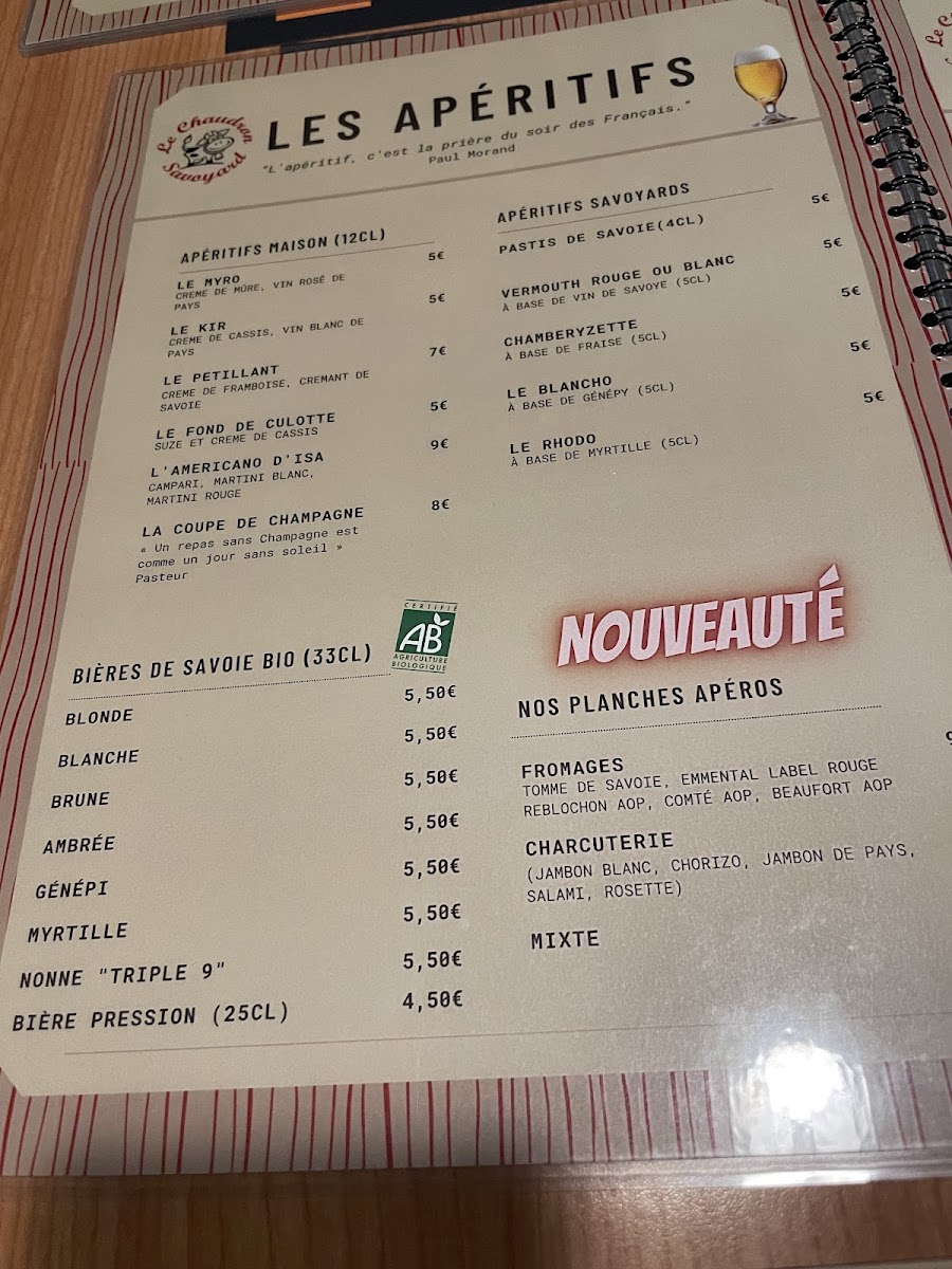 Le Chaudron Savoyard Photo Menu 3