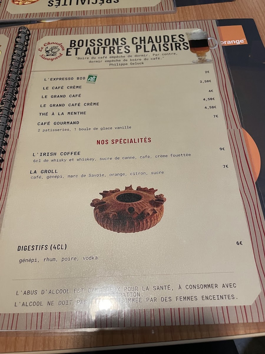 Le Chaudron Savoyard Photo Menu 4