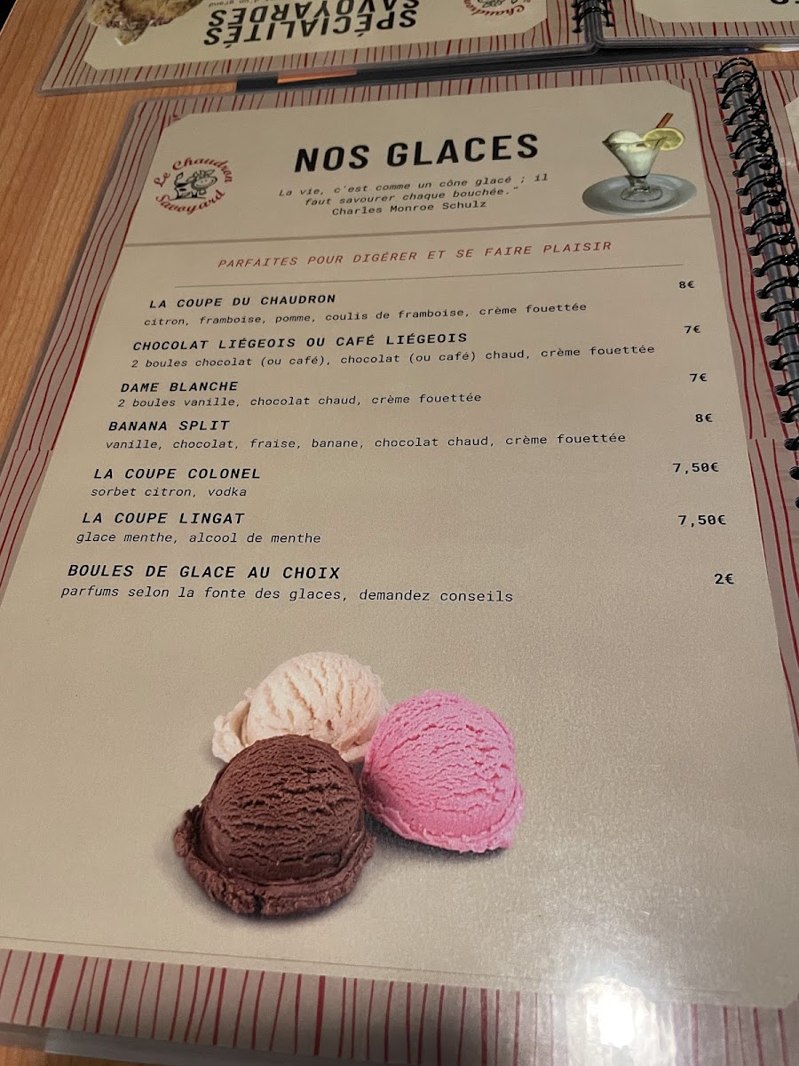 Le Chaudron Savoyard Photo Menu 8