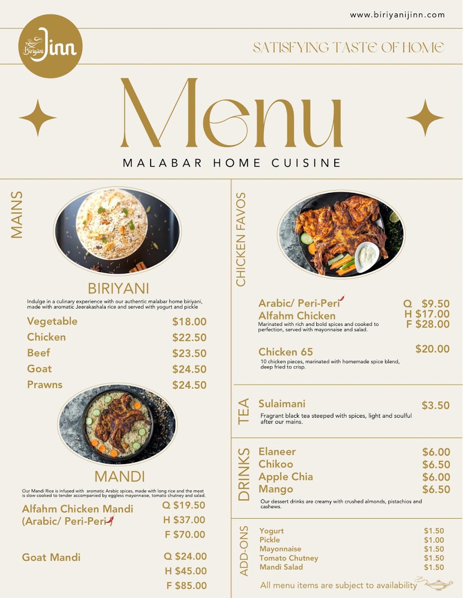 Biriyani Jinn Photo Menu 2