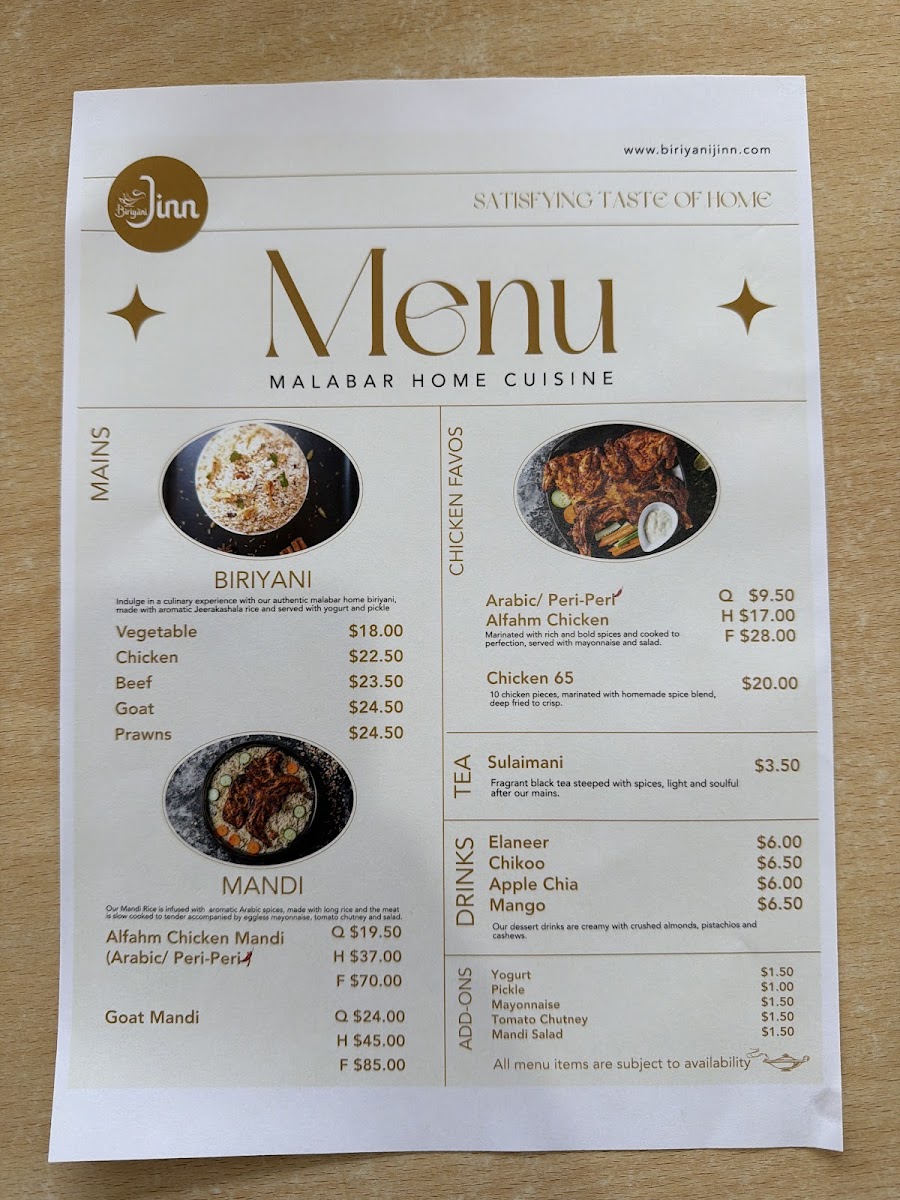 Biriyani Jinn Photo Menu 4