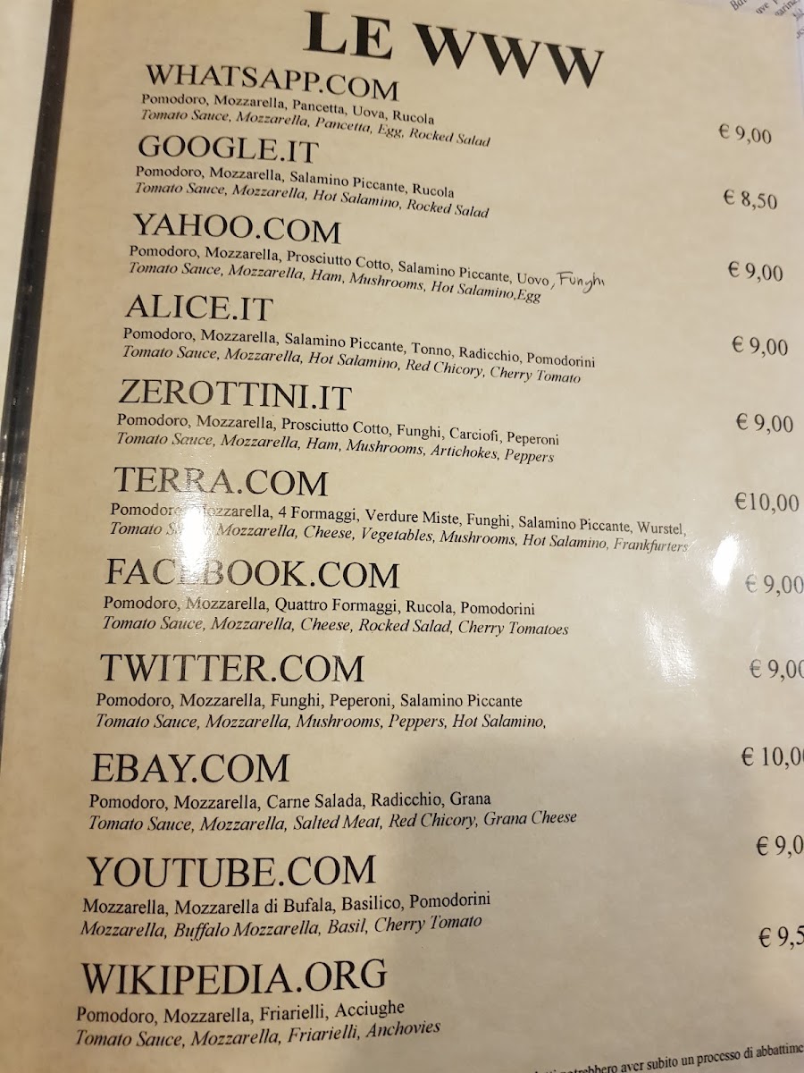 Osteria Vittoria, Ristorante - Pizzeria Photo Menu 1