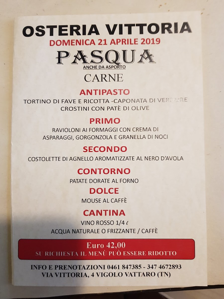 Osteria Vittoria, Ristorante - Pizzeria Photo Menu 5