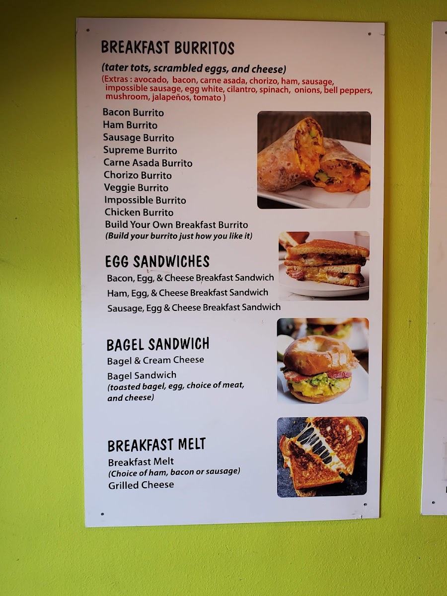 The Breakfast Burrito Factory Photo Menu 4