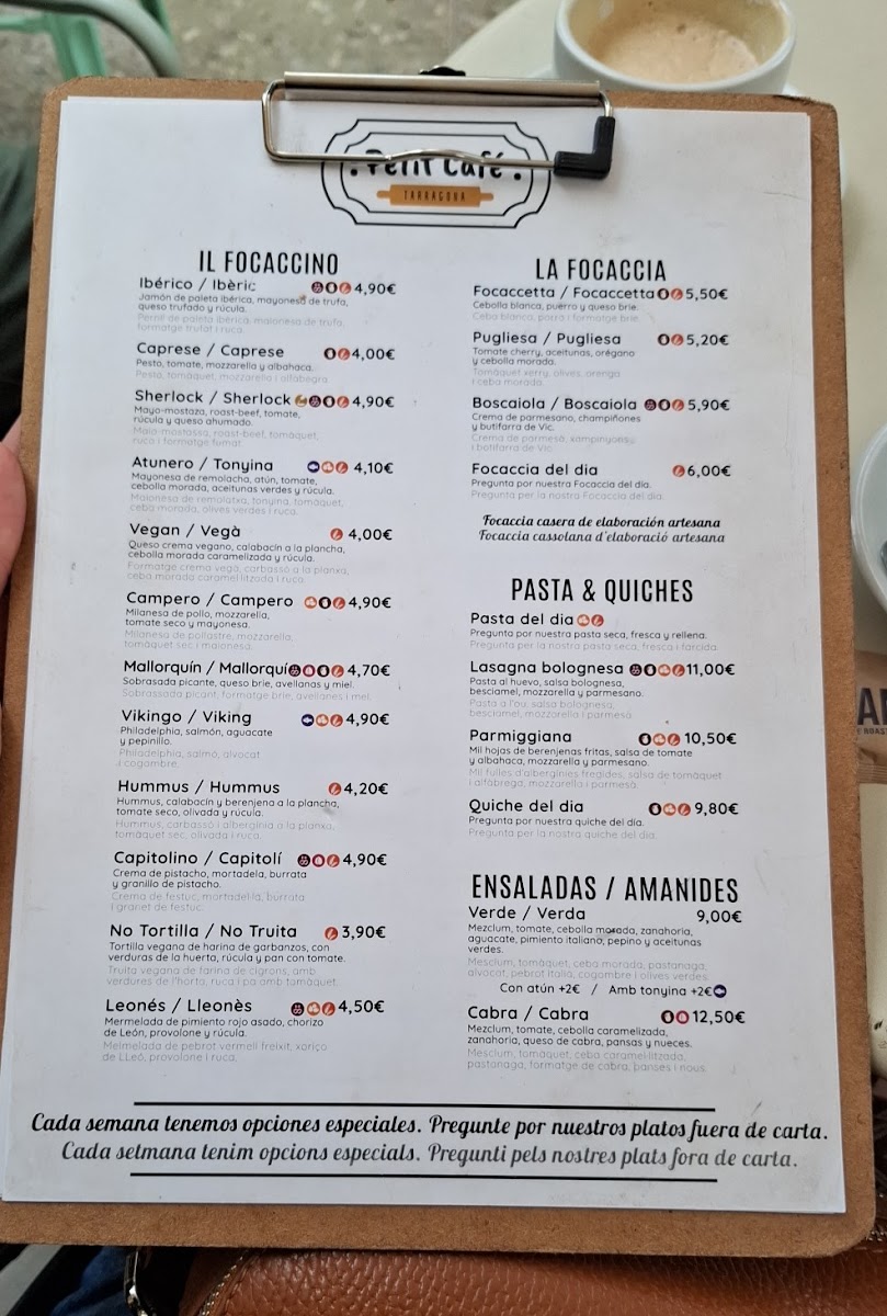 Petit Café Tarragona Photo Menu 6
