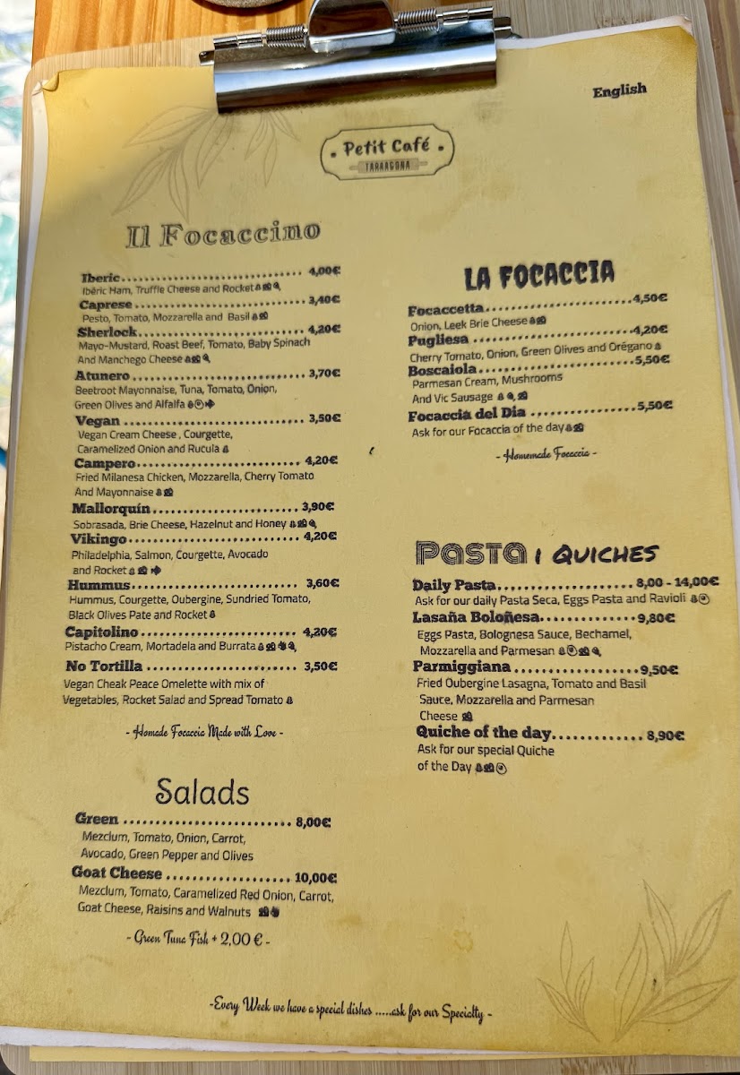 Petit Café Tarragona Photo Menu 7