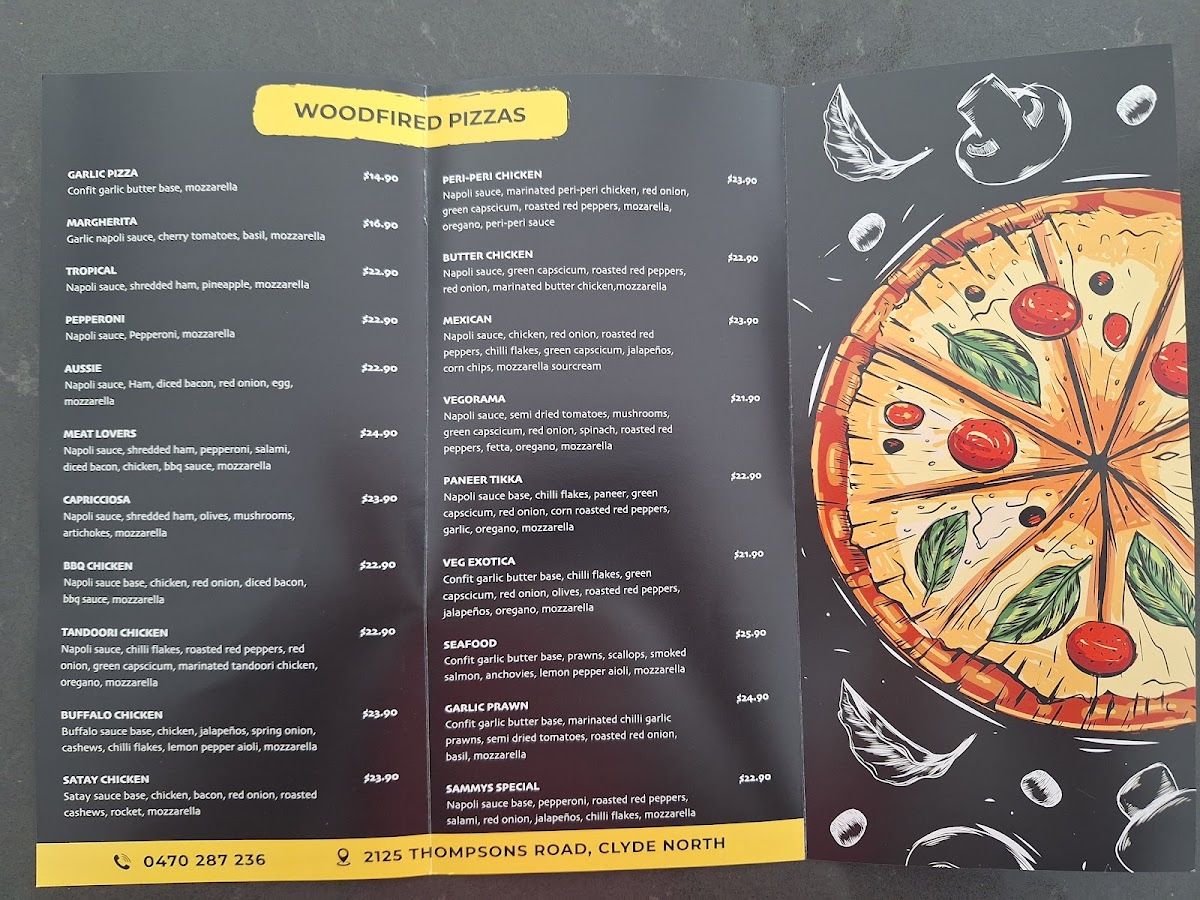 Sammys woodfired pizzeria on wheels Photo Menu 2