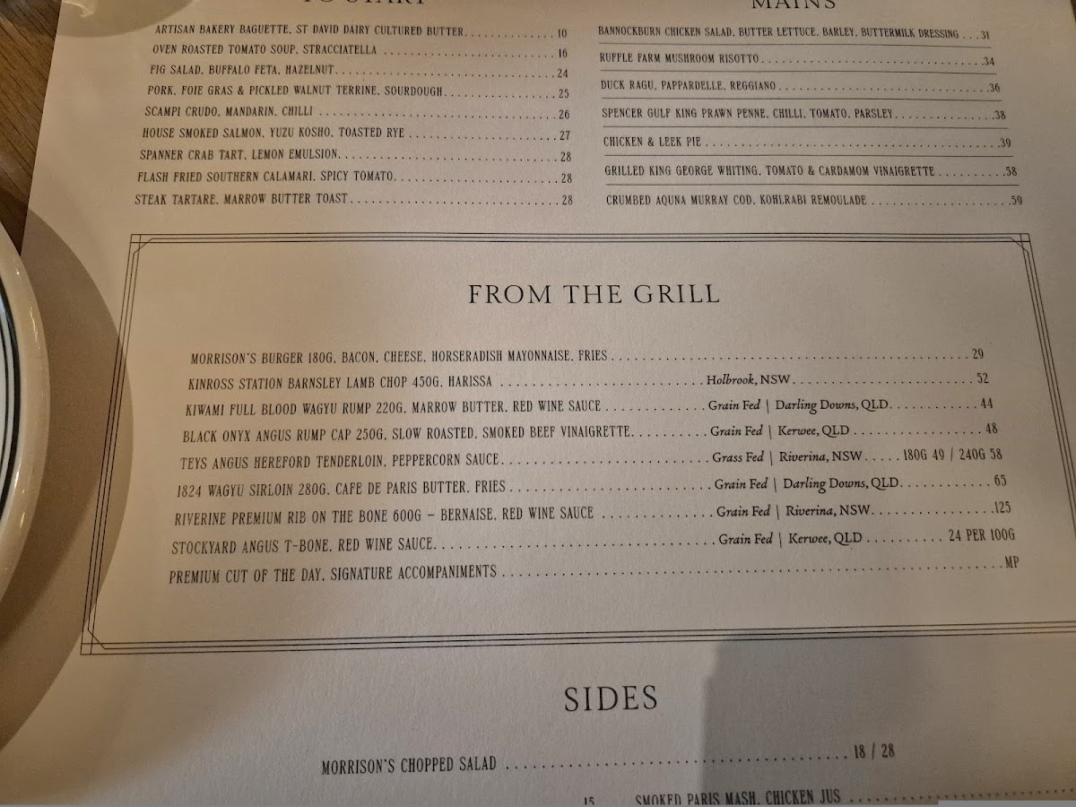 Morrison’s Oyster Bar & Grill Photo Menu 2