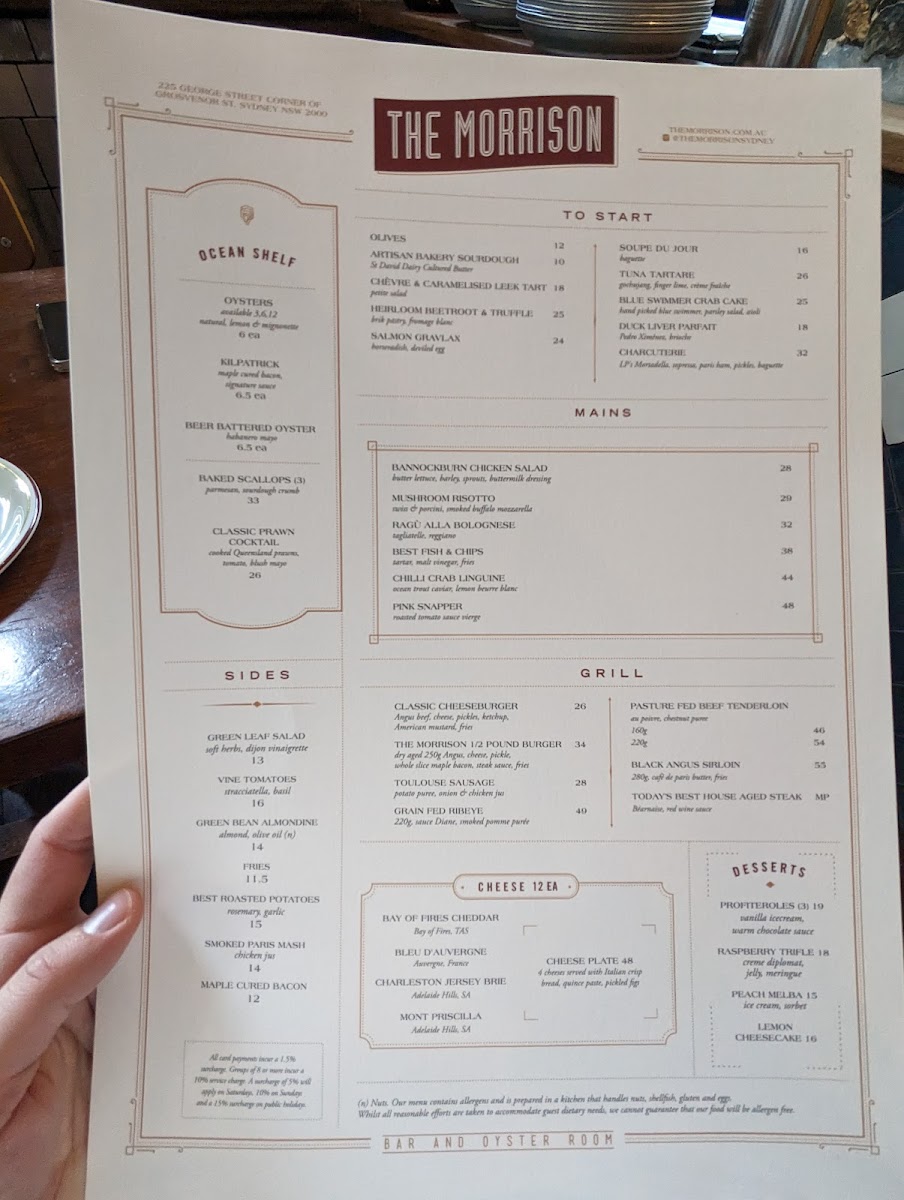 Morrison’s Oyster Bar & Grill Photo Menu 7