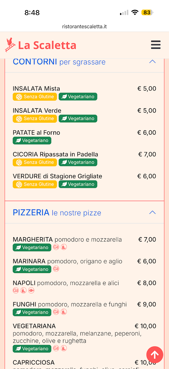 La Scaletta Photo Menu 1