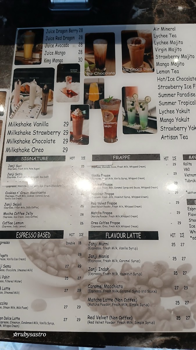 Setahun Kemarin Coffee Photo Menu 7