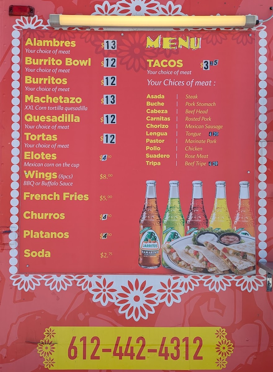 Alltaco Food Truck Photo Menu 1
