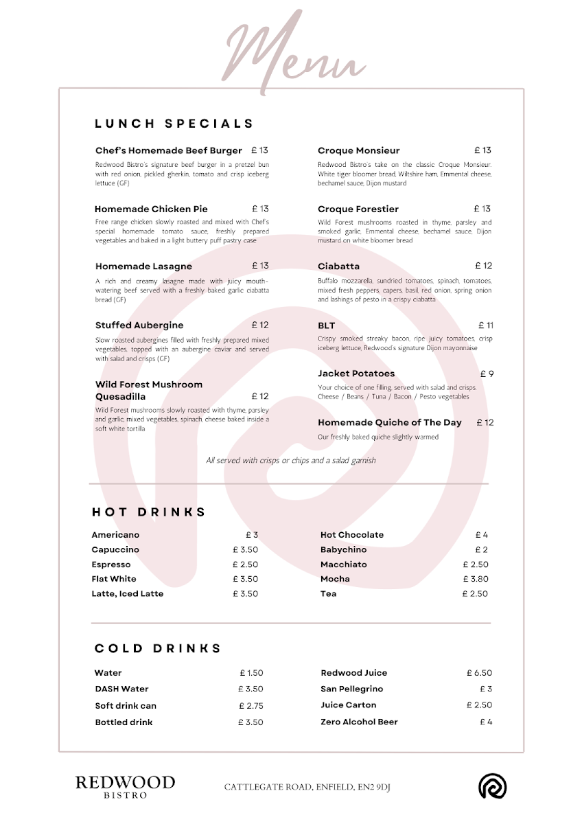 Redwood Bistro Photo Menu 2