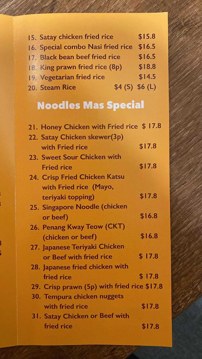 Noodle mas benalla Photo Menu 8