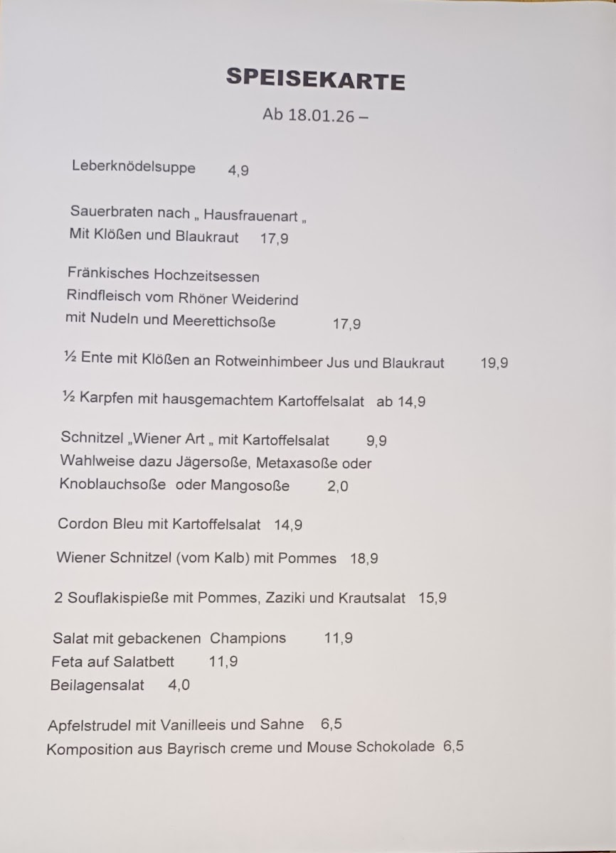 Gaststätte RadlRast Photo Menu 2