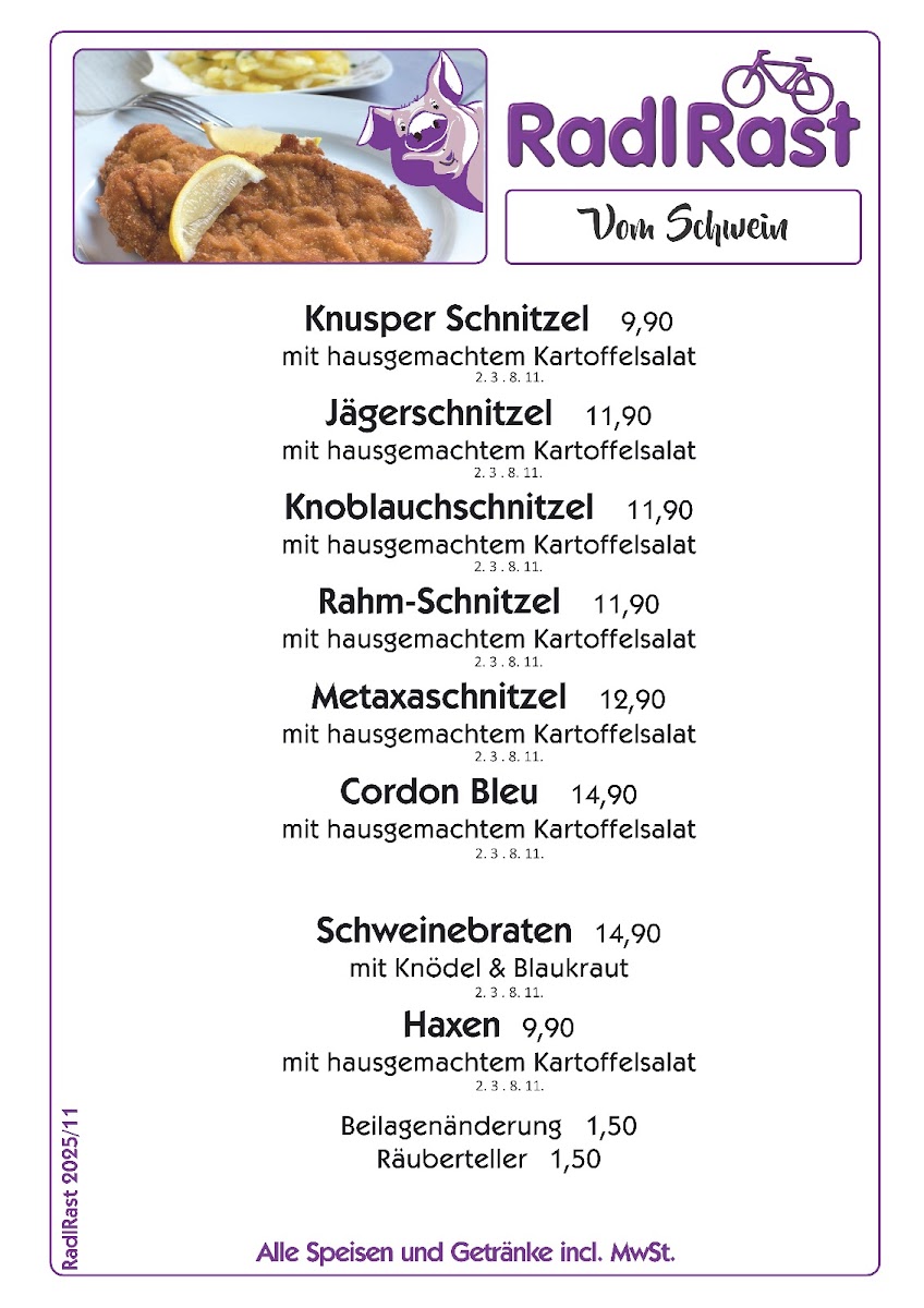 Gaststätte RadlRast Photo Menu 3