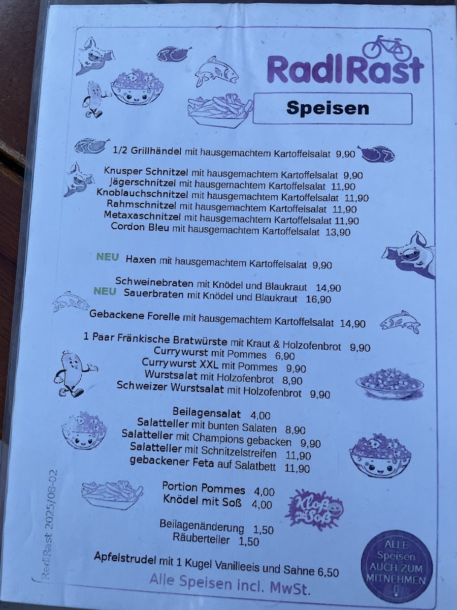 Gaststätte RadlRast Photo Menu 8