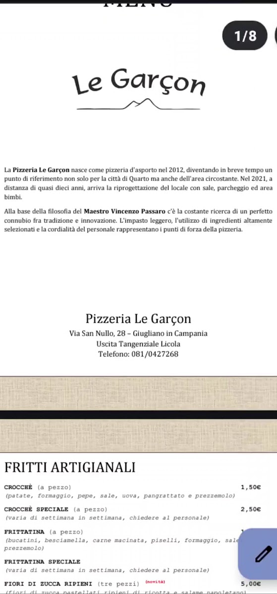 Pizzeria Le Garçon Photo Menu 5