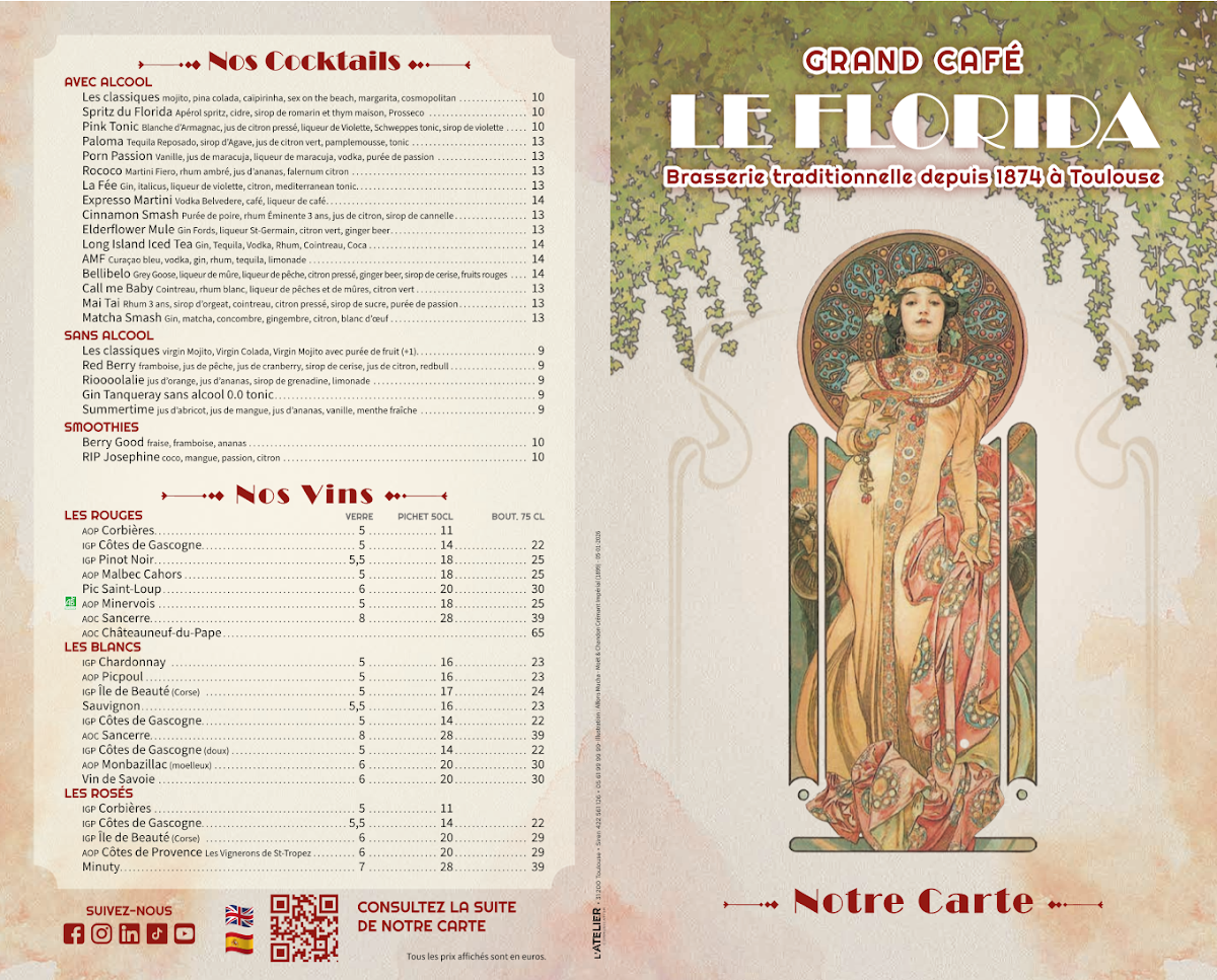 Grand Café Le Florida Photo Menu 1