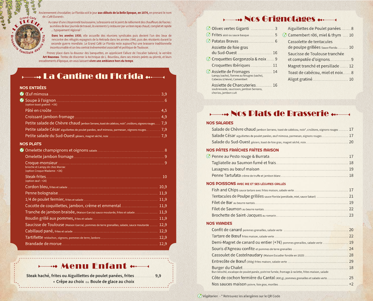 Grand Café Le Florida Photo Menu 2