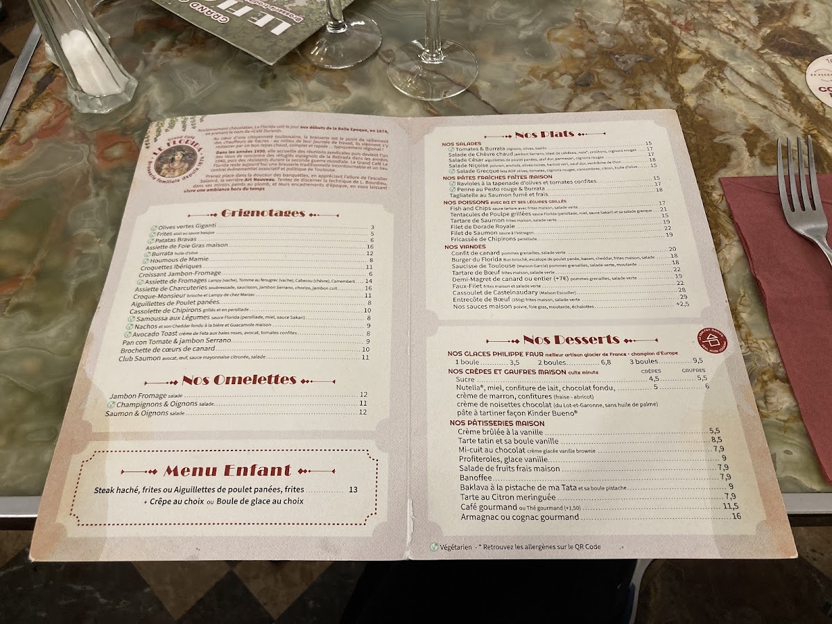 Grand Café Le Florida Photo Menu 8