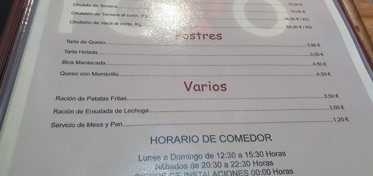 Foxo asador de carnes Photo Menu 5