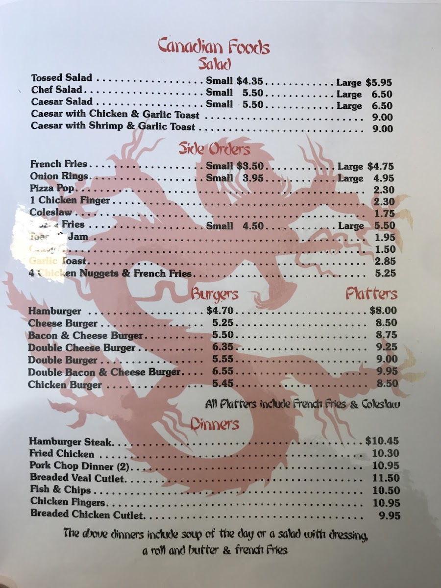 Haw's Family Restaurant Photo Menu 3