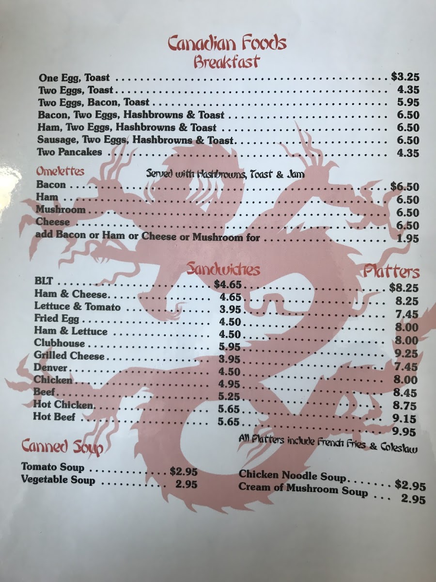 Haw's Family Restaurant Photo Menu 4