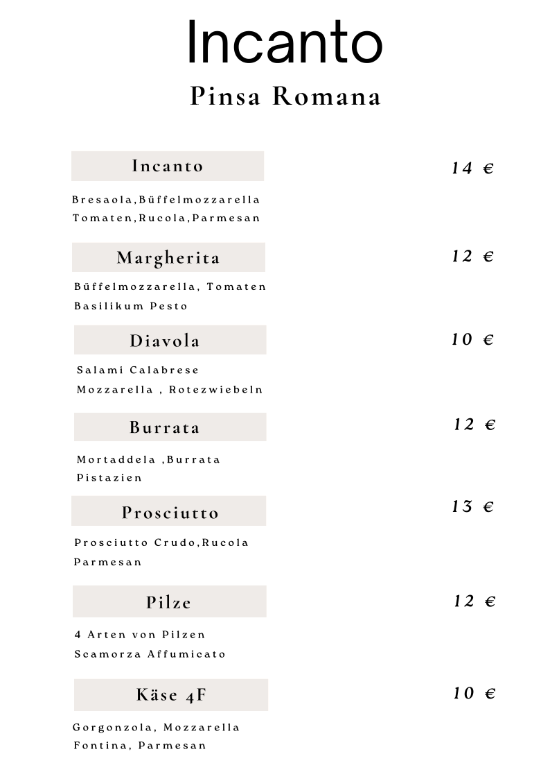 Incanto Bistro Photo Menu 3