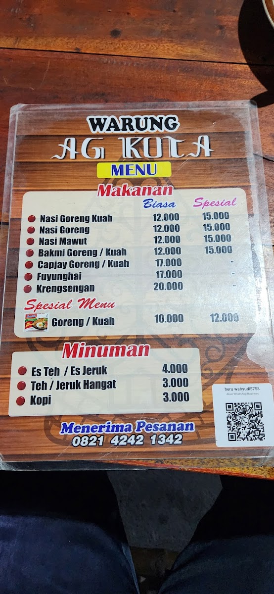AG Kota Photo Menu 2