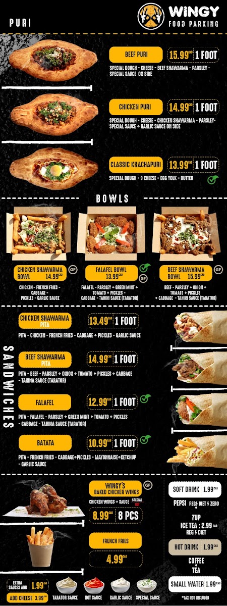 WINGY Food Parking Photo Menu 2
